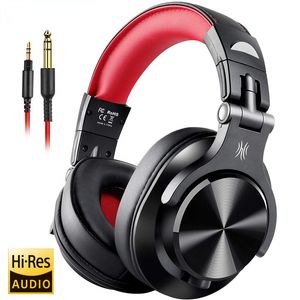 Fone de ouvido com fio A71 com microfone Studio DJ Headphones Monitor profissional Gravação Mixing Headset para jogos
