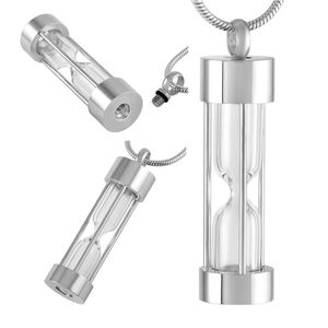 Wholesale urn necklace for men resale online - Pendant Necklaces Cremation Jewelry Pendants For Women Men Hold Memorial Ashes Stainless Steel Cylinder KeepsakeHourglass Urn Necklace IJD94