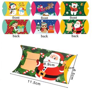 Wrap prezent 12 sztuk Christmas Candy Boxes Multi typu Santa Claus Pudełko Cookies dla 2022 Noel Decoration Navidad Kid Gifts Materiały rzemiosła