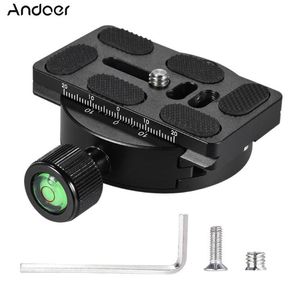Wholesale quick release clamps resale online - Andoer KZ Universal Aluminum Alloy Tripod Head Disc Clamp Adapter w PU Quick Release Plate Compatible for Arca Swiss3004