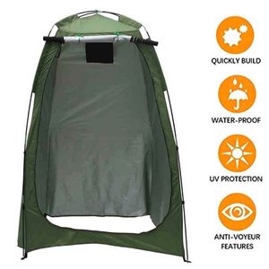 Portable Outdoor Shower Tent Camp Toilet Rain Shelter for Camping Pop Up Privacy Tent Outdoor Dressing Tent Easy Set Up H220419