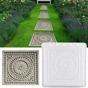 Garden Decorations Square DIY Paving Mould Plastic Simulation Concrete Brick Landscape Pedal Stone Making Tools Path MoldGarden