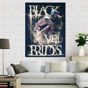 Прибытие Custom Black Veil Brids Canvas Painting Home Decor Trade ткани стены настенные художественные плакаты для гостиной 220622