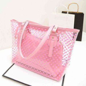 Cute Transparent Bag For Women Clear Handbag Pvc Candy Beach Waterproof Shoulder Point Jelly Sac Femme Bolso Crossbody 220427