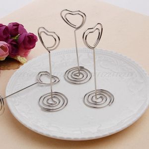 Party Decoration 10st/Set Place Card Holder Heart Shape Clips Wedding Favors Table Po Memo Number Namn Base Jun26 Party