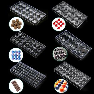 Chegada clara de molde de molde de chocolate duro PC Policarbonato Diy 21 Diamond Candy Mold Bakeware Wholesale 220721