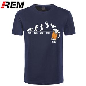 Friday Beer Drinking O Neck Men T Shirt Time Schema Funny Tisdag Onsdag Torsdag Digital Print Cotton T-shirts Mens Designer T Shirt Mens T Shirt 140