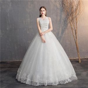Other Wedding Dresses Do Dower Korean Style V-neck Lace Sleeveless Dress Ball Gown 2022 Fashion Simple Estidos De NoivasOther