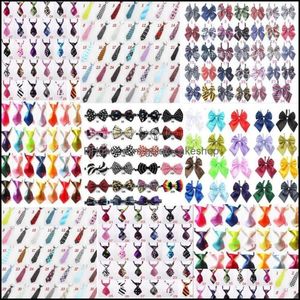 Dog Apparel Supplies Pet Home Garden 60Pc/Lot Arrival Colorf Adjustable Neckties Bowties Cat Puppy Bow Ties Grooming 6 Types Gl0111 Drop D