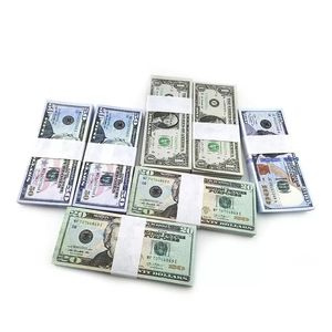 100 Party Play Moneys, realistyczne rekwizyty filmowe do drukowania pieniędzy 100, 200, łącznie 2000 USD, stosuje się do magii / filmu / wideo, Boże Narodzenie Dekoracje Ślubne Partys Urodziny