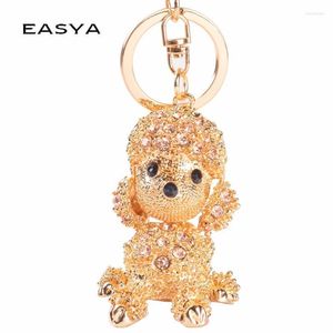 Keychains EASYA Porte Clef Rhinestone Keychain Cute Dog Lovely & Sporty Men Women Key Chains Factory Direct Sale CHY-1365 Smal22