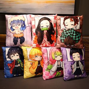 Demon Slayer Blade Anime Manga Plushie Cushion Cushion Kawaii Pillow Kimetsu No Yaiba Tanjirou Nezuko Plush Toys Doll 220507
