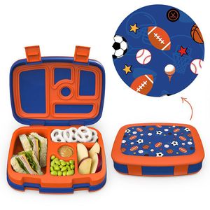 Lunch Bags Children's picnic lunch box leak-proof independent compartment 3-7 years old cartoon student lunchs boxs microwave heating anti-fall Inventory Wholesales