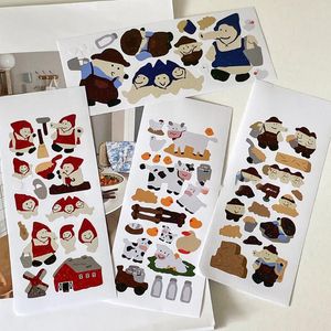 Подарочная упаковка прекрасная фермерская наклейка Cattel Diy ScrapBooking Декоративная милая корейская наклейка идоловая карта Материал