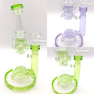 Vintage 10INCH FLOWER OF LIFE Vetro BONG Narghilè Pipa Bruciatore a nafta con ciotola o Banger può mettere il LOGO del cliente da DHL UPS CNE