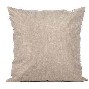 Tampa de travesseiro de linho para transferência de calor impressão de sofá -sofá de cor sólida travesseiros em branco Sublimação Capas de fronhas