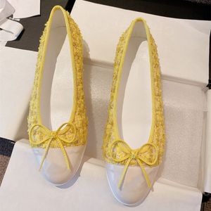 Luxury design Flat Heel Women Dress Shoes Loafers Patchwork Bowtie Round Toes comfortable Ballet Flats 30 color
