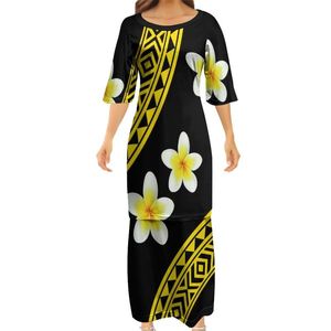 カジュアルドレス高品質のドロップ女性クラブボディボディーコンサモアプレトシポリネシアの伝統的な部族デザインドレス2ピースセットカジュアル
