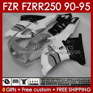 Yamaha FZRR FZR 250R 250RR FZR 250 FZR250R 143NO.91 회색 화이트 FZR-250 FZR250 R RR 1990 1992 1993 1994 1994 FZR250RR FZR-250R 90 92 93 94 95 BODY