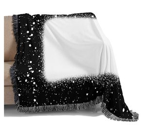 Sublimação face geclecloth em branco cobertor de dois lados transferível de bebê tigela de escritório com tampe de soneca com cobertores de renda preta b6