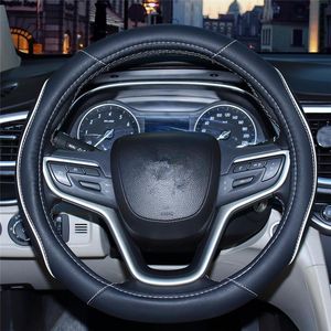 Steering Wheel Covers Universal 38cm Cover Sport Microfiber Leather Breathable Anti-Slip Car Accessories For All SeasonsSteering CoversSteer