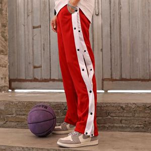 Erkek Pantolonları Erkekler İçin Eşofman Altı Basketbol Eğitimi Joggers Tam açılan Düğmeli Spor Pantolonları Erkek Kadın Streetwear PantsMen's