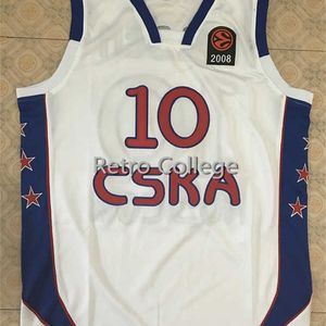 SJZL98 Męskie 10 Jon Robert J.r. Holden CSAK Team Rosja Vintage Throundback Koszykówka Jersey Mundury Zszyte Koszule