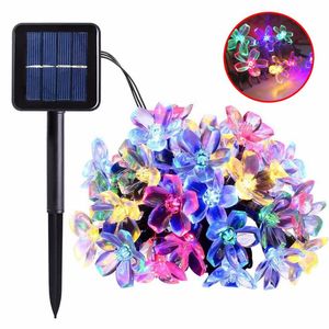 Strings 12M Solar Garden Lights LED String Light Outdoor Fairy Street Flower Garland For Indoor Party Xmas Tree DecorLED