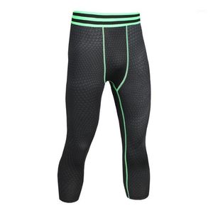 Men's Pants 2022 Leggings Men Quick Dry Breathable Elastic Skinny Calf Length Male Compression Fitness 3D-Print Joggers Pant