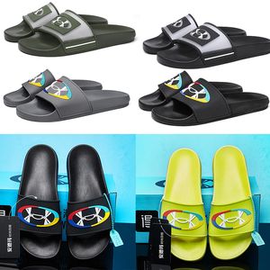 Högkvalitativa designers lyx märke mens tofflor mode sandaler strand glida platt plattform män sandaler badrum utomhus skor flip flops kausal slipper