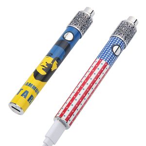 MOQ 1Pcs V Relieve Stress Design 650 mAh Preheat VV Batteries Type-C USB Passthrough Bottom Charge 510 Thread Vape E Cigarettes Variable Voltage Rechargeable Battery