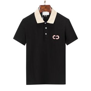 2022 Polo-skjortor Designer Mänskjortor High Street Embroidery Bee Brand Top Cotton Mens Clothes Tshirts Plus Size M-3XL