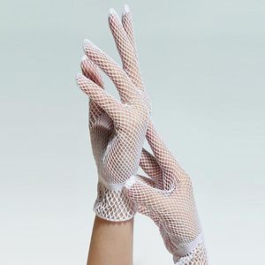 Inne imprezy imprezowe dostarcza kobiety czarne białe letnie letnie rękawice z napędem UV Mesh Rave Racid Runtes Pełne palce Dziewczęta Moda Ręka Ręka