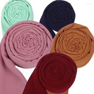 Sjaals Maleisië bubble chiffon gewoon sjaal hoofdband moslim islamitische hijab sjaals tulband lange wraps Arabische hoofdkledingcarves