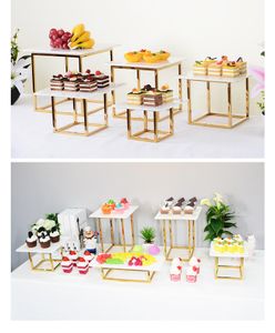 Decorazione di nozze Festa di compleanno Tavolo da dessert Espositore Porta torta Frutta Cibo Porta fiori Buffet Banchetto Pausa tè Scaffale Ho299W