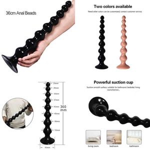 Nxy Dildos Long Anal Beads Ball Butt Plug Big Buttplug Prosate Massager Dildo Dilator Female Masturbator Adult Sexy Toys for Men Women Gay 220420