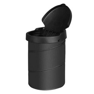 Andra interiörstillbehör Bil Trash Can Portable Garbage Bin Collapsible -Up Bag Waste Basket Skräp Blackother