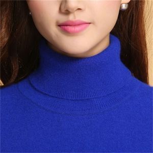 Autumn Winter Cashmere Sweater Female Pullover Turtleneck Women Solid Lady Basic Soft 12Colors S-XXL Jumpers 201225