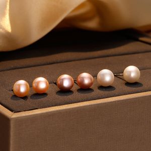 Słodkowodne pegłowe kolczyki 925 srebrne srebrne kobiety projektowanie mody okrągły naturalny perłowy stadninach prezenty urodzinowe