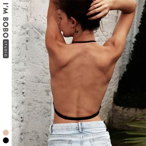 Roupa íntima de verão para mulheres levantam Bralette Bralette Low Cut Open Brafra Brap Pushup Não forrado Tubo Top Top Lingerie Gret Extender Hook LJ200815