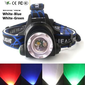 キャンプ用の新しいヘッド懐中電灯ライトヘッドライトパワーフルXHP100 9コア4色LEDヘッドランプUSB充電式ズーム可能なアルミニウム