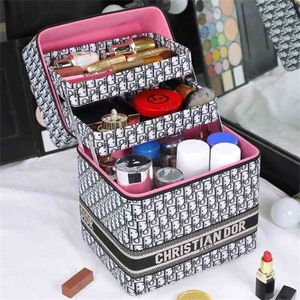 Wholesale cosmetics stores resale online - High face value cosmetic high sense ins super large capacity goods storage box portable off Clearance stores