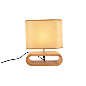 Bordslampor massivt trä tyg lampa nordisk stil sovrum sovrum dekoration nattljus modern e27 lampleble