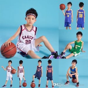 Designers Outdoor Tracksuits For Children Summer Jerseys Basketball Suit Sexy Vest Shorts Suit Quick Drying 2 Piece Set