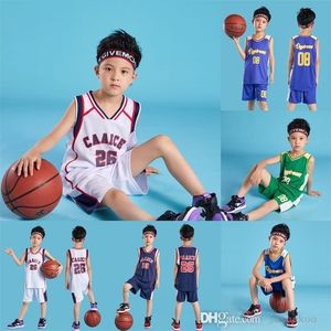 Designer Outdoor-Trainingsanzüge für Kinder, Sommer-Trikots, Basketball-Anzug, sexy Weste, Shorts-Anzug, schnell trocknendes 2-teiliges Set