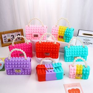 Pop Çanta Push Bubble Silikon Çanta Popper Fidget Oyuncak Crossbody Çanta, kayışla duyusal stres kabartma hediyeleri çocuklar için