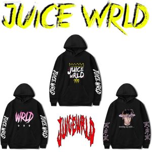 Hot svartvit röd j uicewrld hoodie tröja juice wrld wrld fäll rap rainbow glitch world