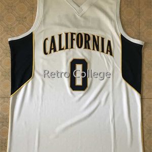 Xflsp white #0 Jaylen Brown California retro College Throwback Basketball Jersey Stitched any Number and name