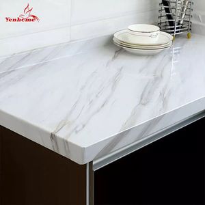 Marble Vinyl Film Self Adhesive Wall Stickers for Bathroom Kitchen Cupboard Countertops Contact Paper Waterproof Peel and Stick 220607