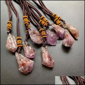 Pendant Necklaces Pendants Jewelry Natural Auralite 23 Crystal Rough Necklace Energy Spiritual Healing Crystals Stones Ornament Drop1 Drop